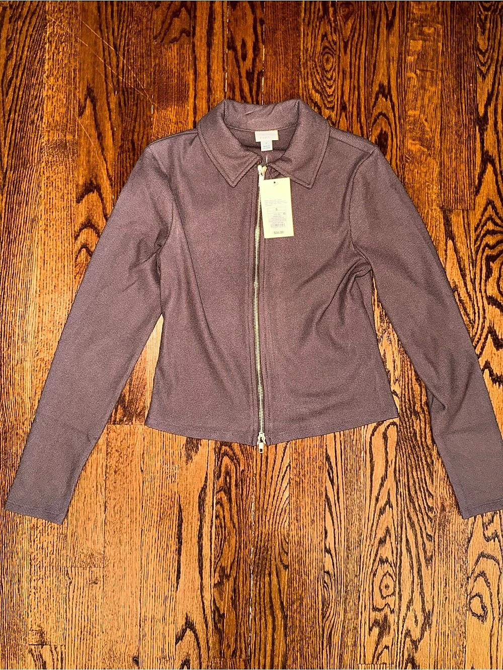 A new day Zip Front Jacket Purple Size Small NWT
